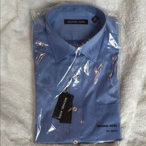 Michael Kors Men's Classic Blue Dress Shirt
